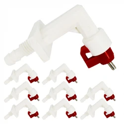 Adapatoare pentru iepuri cu niplu Demetra cot 90°, 10 buc, set avantajos flexmag.md