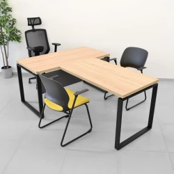 Anexa masa pentru birou Deco B-140 Sonoma-Black flexmag.md