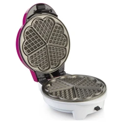 Aparat de preparat waffle Gorenje WCM702PW, Alb - Roz flexmag.md