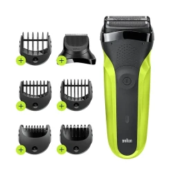 Бритва Braun 3000BT Черно-зеленая flexmag.md