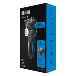 Электробритва Braun 51-B1000s, черно-синяя flexmag.md