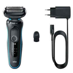 Электробритва Braun 51-M1000s, черно-синяя flexmag.md