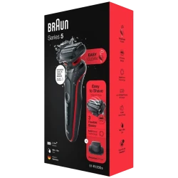 Aparat de ras electric Braun Series 5, Negru-Rosu flexmag.md