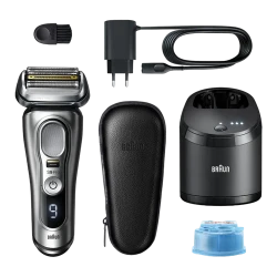 Aparat de ras electric Braun Series 9 Pro 9467cc, Argintiu - Negru flexmag.md