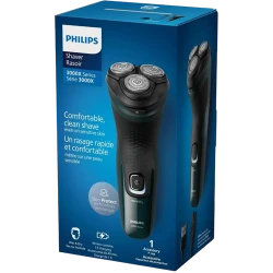 Электрический бритвенный аппарат Philips X3002-00, черно-зеленый flexmag.md