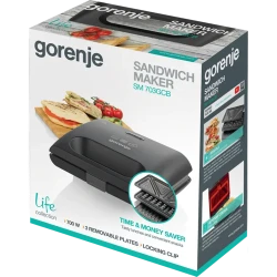 Aparat pentru sandwich multifunctional Gorenje SM703GCB, Negru flexmag.md