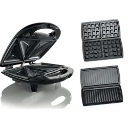 Aparat pentru sandwich multifunctional Gorenje SM703GCG, Argintiu flexmag.md
