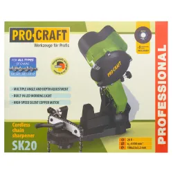 Точилка для цепей на аккумуляторе Procraft SK20 (без аккумулятора) flexmag.md
