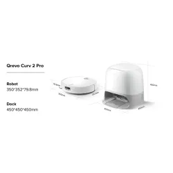 Робот-пылесос Roborock Qrevo Curv 2 Pro белый flexmag.md