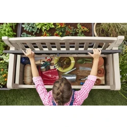 Banca pentru gradina Keter Eden Garden Bench 265L Beige-Brown (230398) flexmag.md