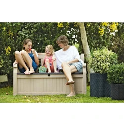 Banca pentru gradina Keter Eden Garden Bench 265L Beige-Brown (230398) flexmag.md