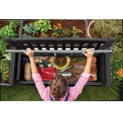 Banca pentru gradina Keter Eden Garden Bench 265L Graphite-Gray (250076) flexmag.md