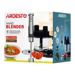 Ручной блендер Ardesto HBSG-1000WHCHSL Черный - серебристый flexmag.md