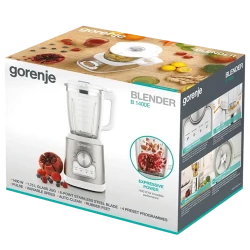 Стационарный блендер Gorenje B1400E, белый - серебристый flexmag.md