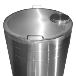 Butoi din inox alimentar cu capac 200 l (VOR58085) flexmag.md