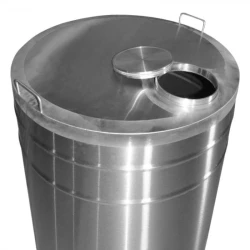Butoi din inox alimentar cu capac 200 l (VOR58085) flexmag.md
