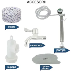 Butoi din inox alimentar cu capac flotant 100L flexmag.md