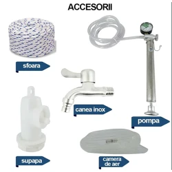 Butoi din inox alimentar cu capac flotant 550L flexmag.md