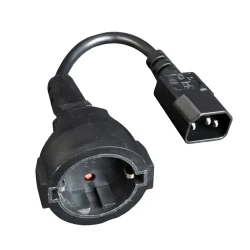 Cablu adaptor de alimentare Cablexpert PC-SFC14M-01, 0,2m, Negru flexmag.md