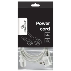 Cablu de alimentare Cablexpert PC-186W-VDE, 1.8 m, Alb flexmag.md