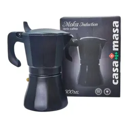 Cafetiera gheizer CasaMasa 200-FD-B2 Moka Induction Negru flexmag.md
