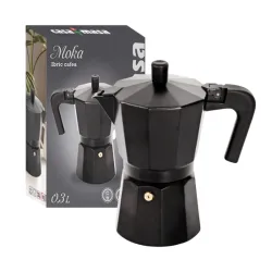 Cafetiera gheizer CasaMasa KP006-200-S-B2 Moka Negru flexmag.md