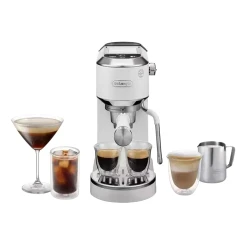 Cafetiera manuala DeLonghi EC890WI, 1450W, Alb flexmag.md