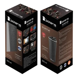 Кружка-термос Polaris Kontur- 500TM, 0,5 л, черная flexmag.md