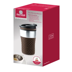 Чашка-термос Rondell RDS-1162, 0,26 л, коричневая flexmag.md