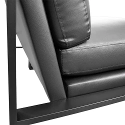 Canapea Deco York 3 Pu Black flexmag.md