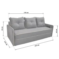 Canapea extensibila Deco CLAT-SMHRD-GRY flexmag.md