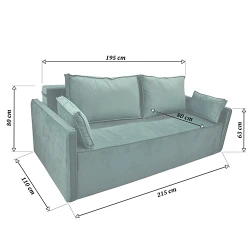 Диван-кровать Deco Greiss Grey flexmag.md