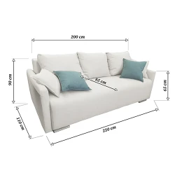 Canapea extensibila Deco Ostin Beige flexmag.md