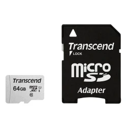 Card de Memorie Transcend MicroSDXC Class 10, 64GB (TS64GUSD300S-A) flexmag.md
