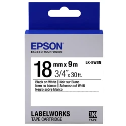 Cartuş de banda Epson LK-5WBN, 18 mm x 9 m flexmag.md