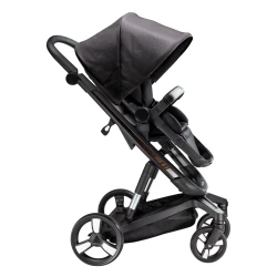 Коляска Bebumi Space Eco 2 в 1, Black-Gabardine Black flexmag.md