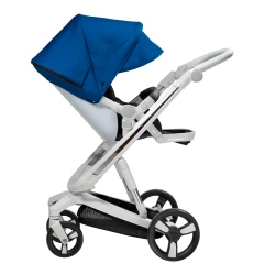 Carucior Bebumi Space Eco 2 in 1, White-Blue flexmag.md