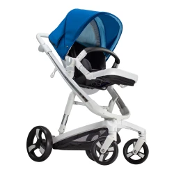Carucior Bebumi Space Eco 2 in 1, White-Blue flexmag.md