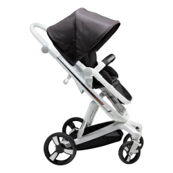 Carucior Bebumi Space Eco 2 in 1, White-Gabardine Black flexmag.md