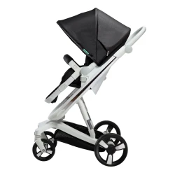 Carucior Bebumi Space Eco 2 in 1, White-Gabardine Black flexmag.md
