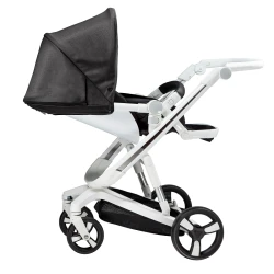 Carucior Bebumi Space Eco 2 in 1, White-Gabardine Black flexmag.md