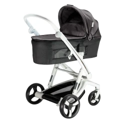 Carucior Bebumi Space Eco 2 in 1, White-Gabardine Black flexmag.md