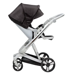 Carucior Bebumi Space Eco 2 in 1, White-Gabardine Black flexmag.md