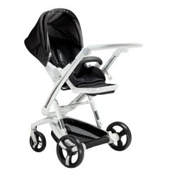 Carucior Bebumi Space Eco 2 in 1, White-Gabardine Black flexmag.md