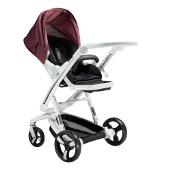 Коляска Bebumi Space Eco 2 в 1, бело-розовая габардин flexmag.md