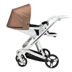 Carucior Bebumi Space Eco 2 in 1, White-Gold flexmag.md