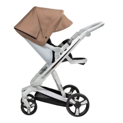 Carucior Bebumi Space Eco 2 in 1, White-Gold flexmag.md
