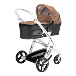 Carucior Bebumi Space Eco 2 in 1, White-Gold flexmag.md