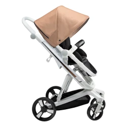 Carucior Bebumi Space Eco 2 in 1, White-Gold flexmag.md