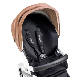 Carucior Bebumi Space Eco 2 in 1, White-Gold flexmag.md